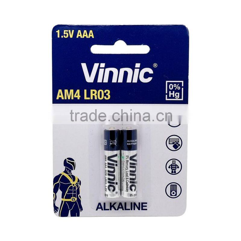 AAA am4 lr03 0% Mercury Alkaline Dry Battery toys remote control use