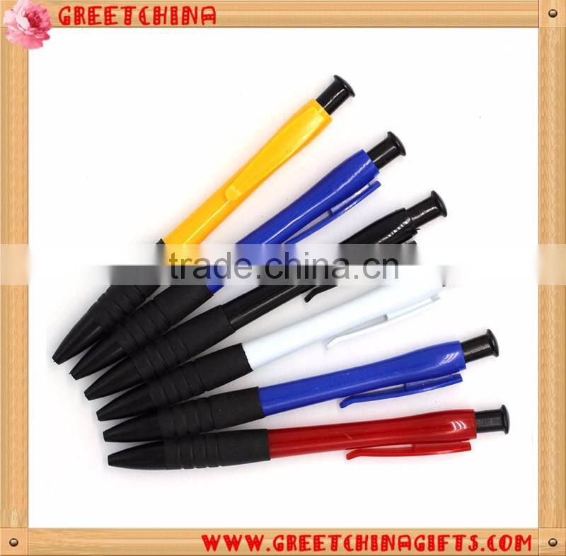 Custom Printed LOGO Clips Colorful Plastic Ballpoint Pen With Colorful Barrel
