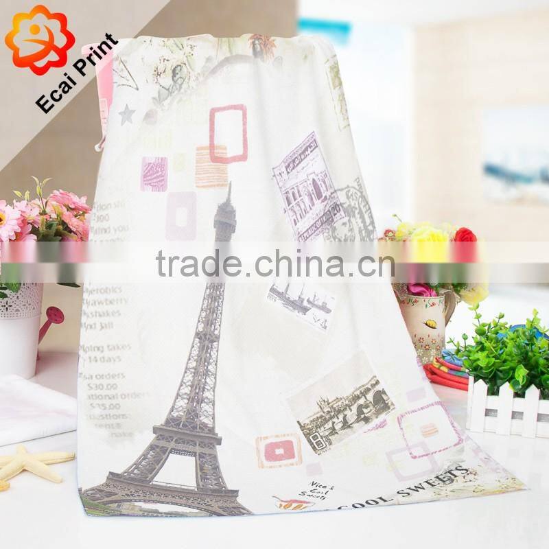 2016 comfortable dye printed promotional hotel towel
