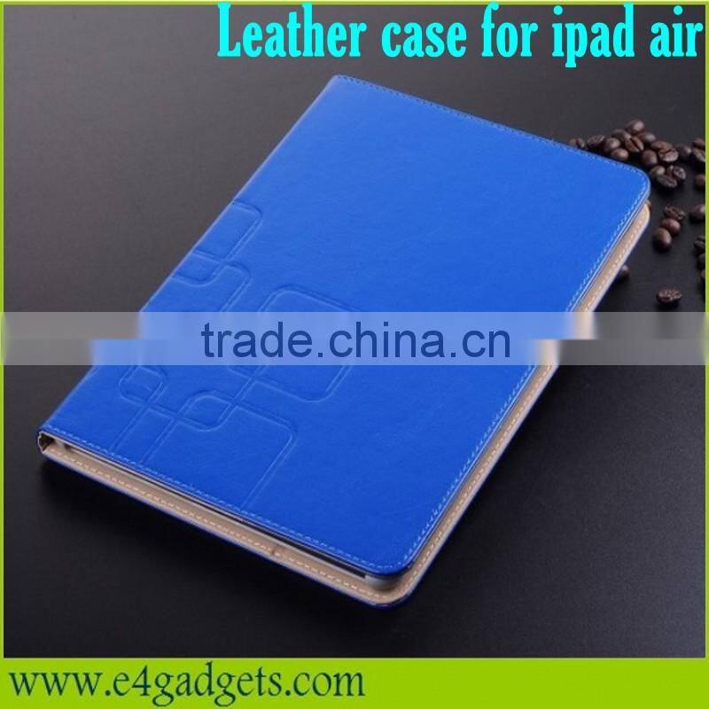 2013 new arrival High Quality crazy horse pattern leather case for apple ipad air case