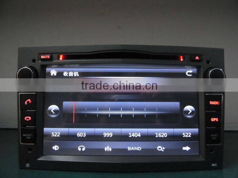7inch double din auto multimedia for Opel with GPS/BT/FM/AM/RDS/TV/VMCD/3G/GAMES/etc