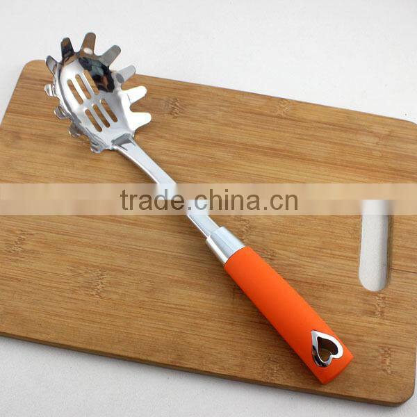 Stainless steel kitchen tools with plastic handle