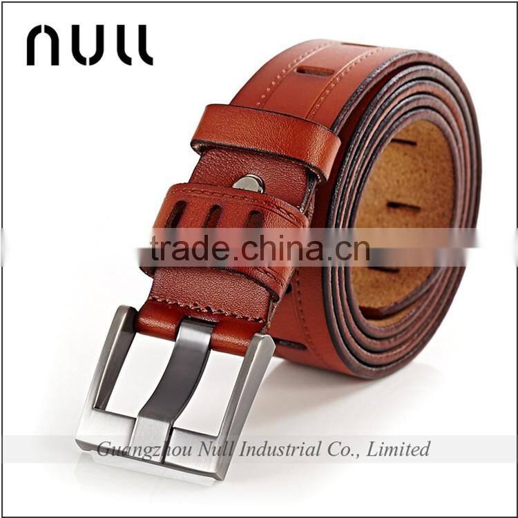 brown / white fashion design factory wholesale leather belt strap belt buckle manufacturers
