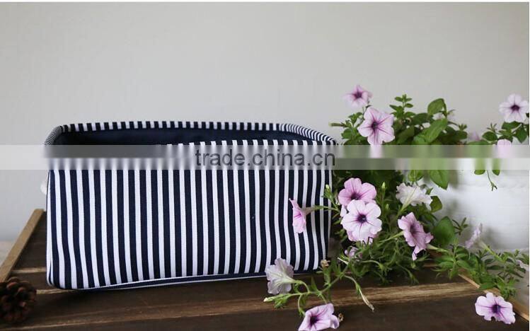 YIWU RODA 100% Canvas fabric flax handle foldable storage box
