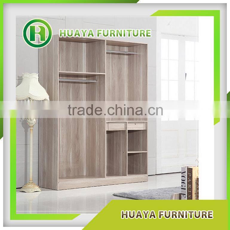 hot sell wardrobe with sliding wood doors interior