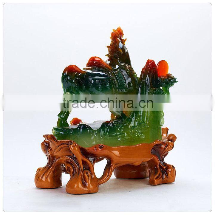 Jade color resin horse staute , chinese zodiac statue,horse ornament