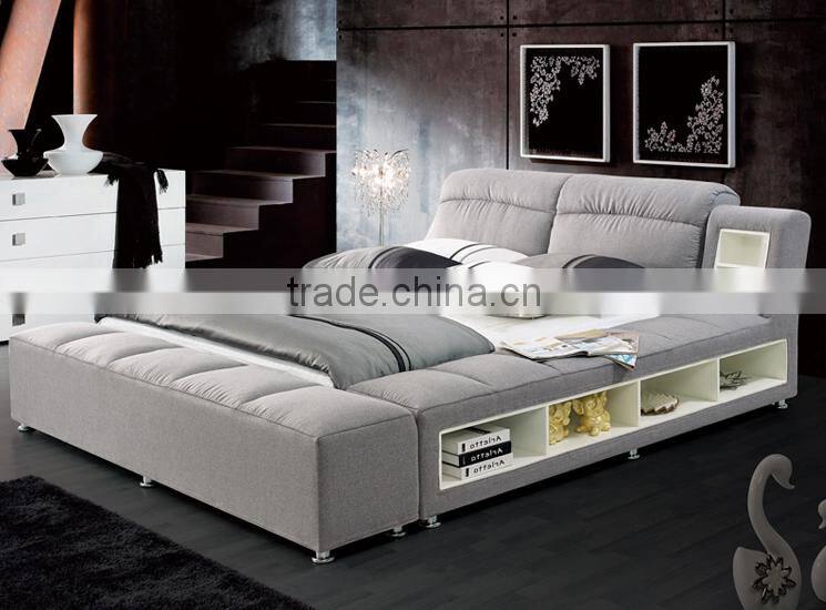 MUSES drawer bed modern bedroom furniture king size bed bedside table furniture bed B800132