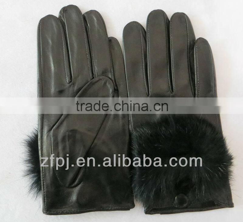 2013 styles ladies leather short glove