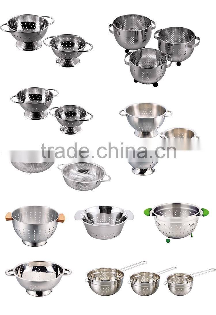 big size commercial kitchen utensils rice wash stainless steel colander