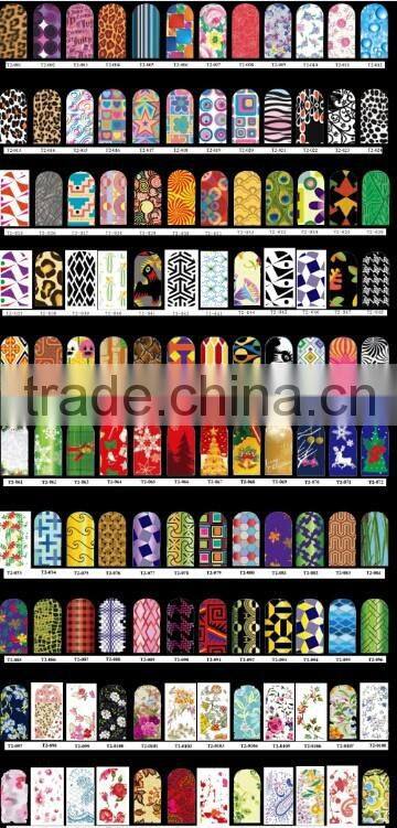 2015 wholesale 16pcs/sheet water transfer nail stickers decal cheap stickers nail