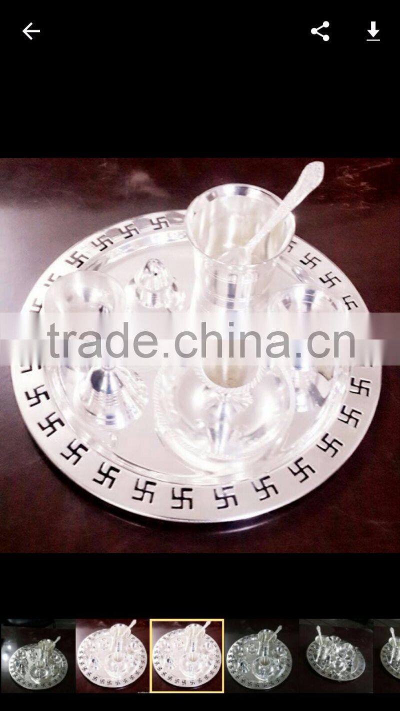 silver puja thali wedding gifts