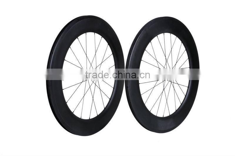 100% hand build bicycle wheels 700c carbon bike wheels 700c 88mm clincher, 700C 88mm Clincher Carbon Wheelset Road Bicycle