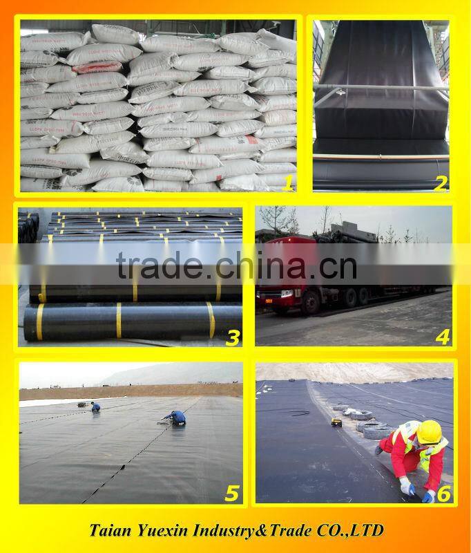 Plastic hdpe liner in pond