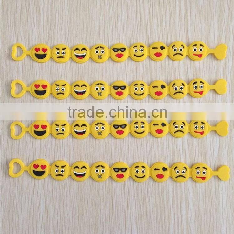 Promotional top quality emoji silicon bracelet HC008