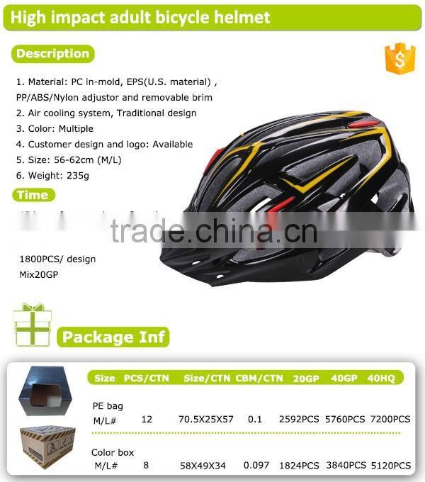 In mold PC shell with visor racing bike helmet