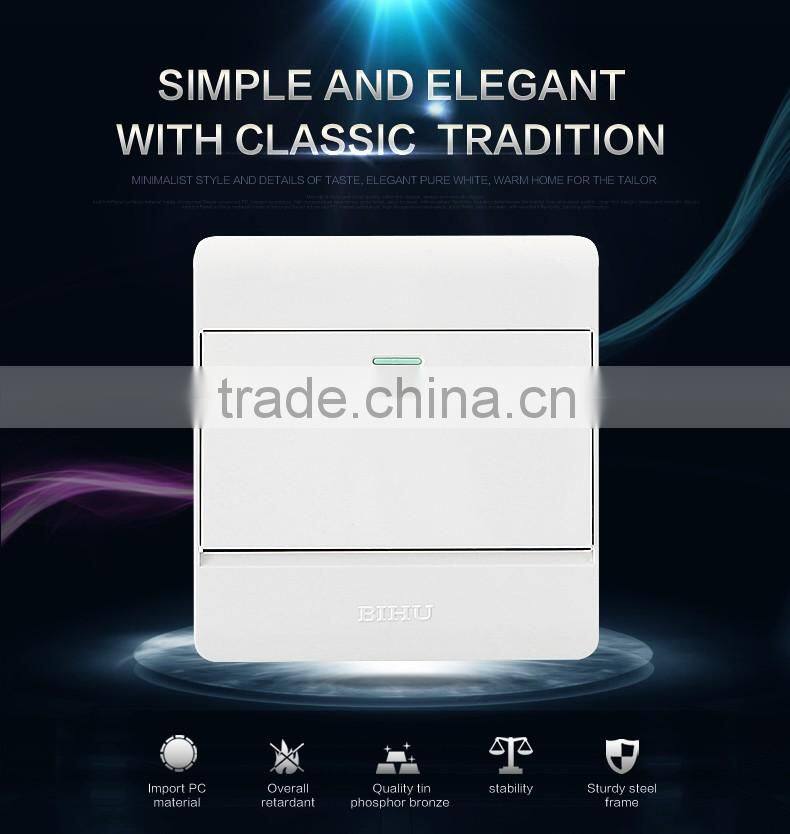 Good quality shanghai BIHU factory price wall gang light switch for sale