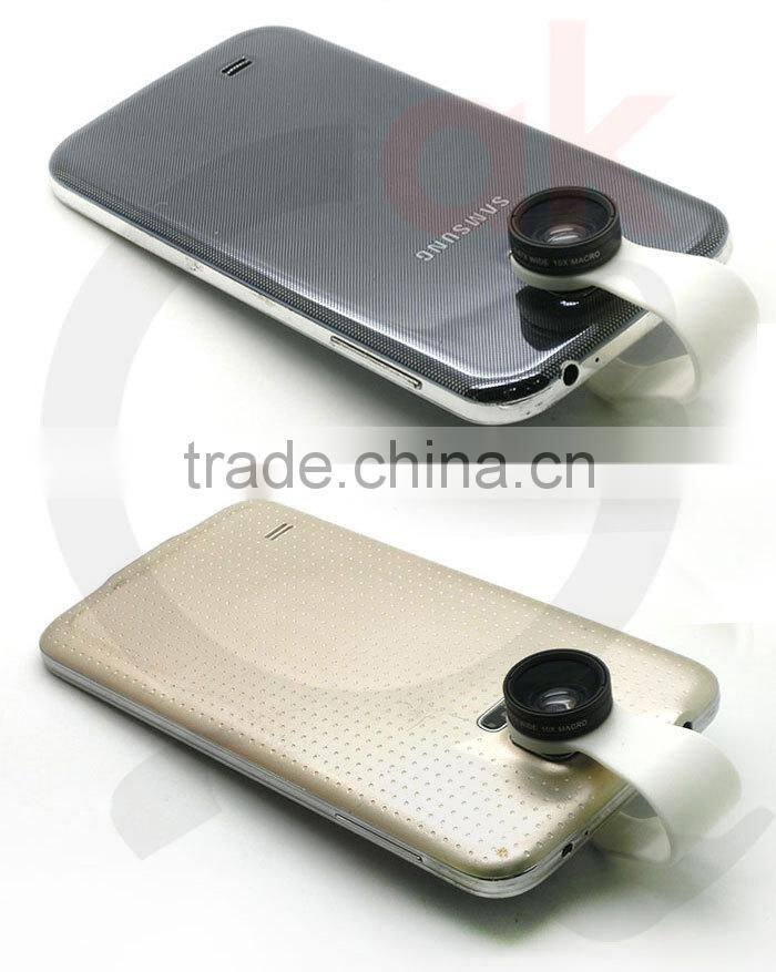 2014 newest Universal mobile phone clip-on lens macro+0.65x wide angle lens for gift accept OEM Shenzhen factory
