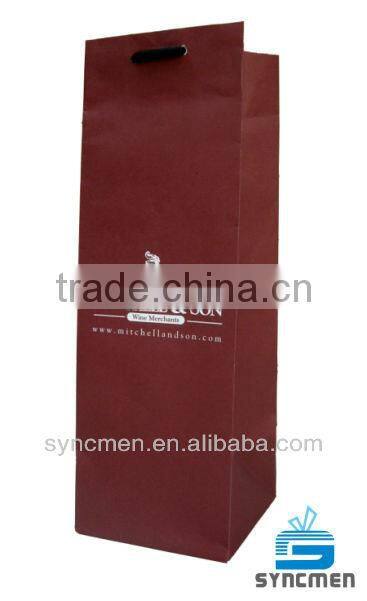 2014 High quality Wine bottle paper bag
