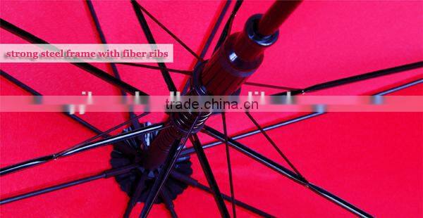 Classic Red Umbrella with Slim Long Handle