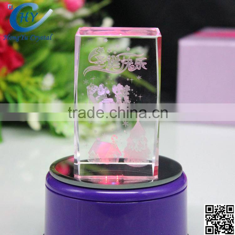 3d etched crystal laser engraving gifts glass cube