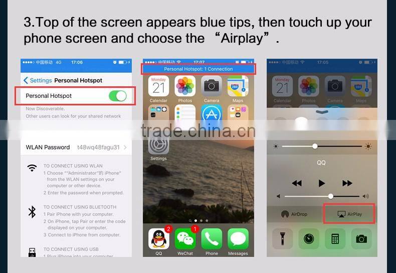 Lightning cable HDMI adapter miracast dongle for iphone