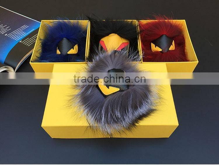 Beautiful Monster raccoon Fur Chain Key,Fashion Fur Keychain for Bag, Car keychain and Keyring