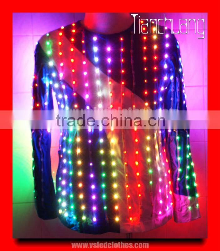 Wireless DMX512 LED dance T shirt