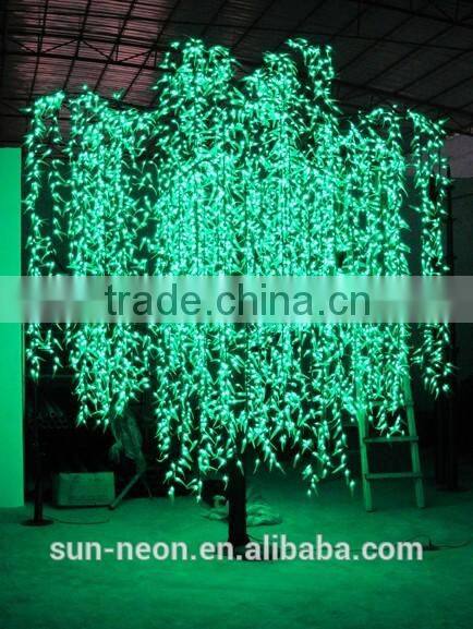 Outdoor Waterproof Artificial Led Weeping Willow Tree Lighting/ Led Lighted Willow Tree Lights