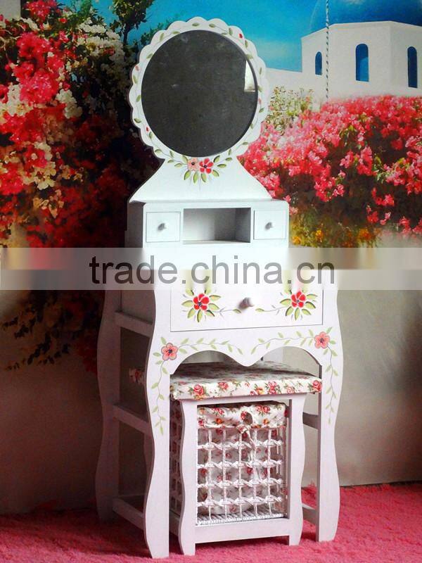 Bedroom furniture Solid wood Modern elegant folding mirror dresser