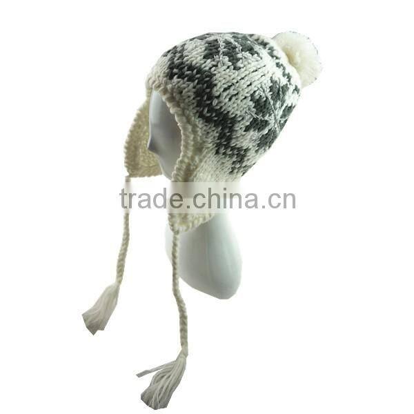Jacquard Snow Christmas hat winter girl beanie