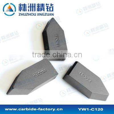 Hard alloy welding blades for making 3-edged milling tools , milling tools for T grooves and adjustable boring tools