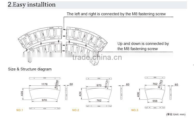 High brightness standing / hanging 3d video circular led screen display for night club decor