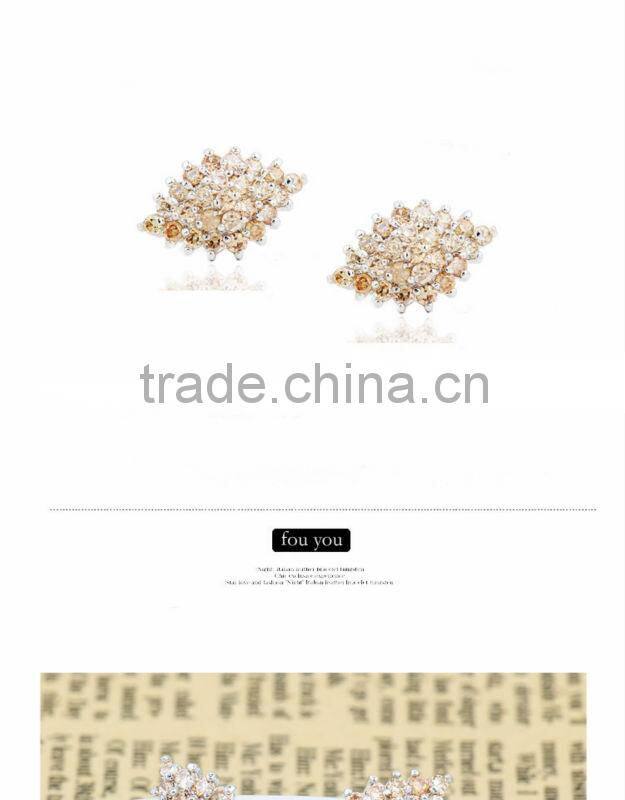 3bc india party jewerly cz earring gemmounting earring