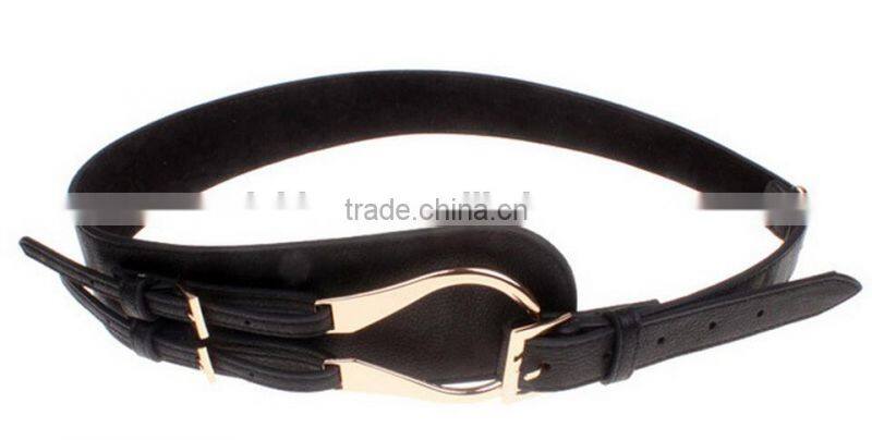 korea style fashion ladies and women lichee pattern super wide leather waist belt for dress and down coat