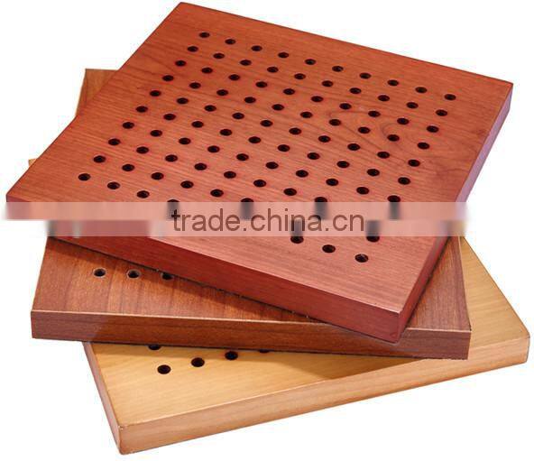 sound insulation MDF wooden perforated acoustic panel for auditorium