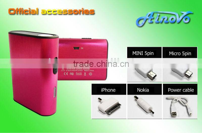 2016 Metal case flashlight function new design 5600MA power bank