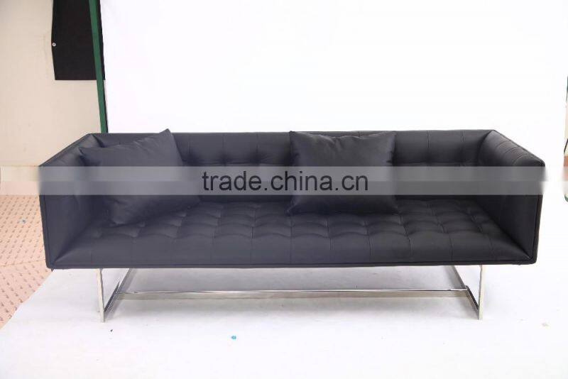 Poliform sofa Edward leather couch for living room