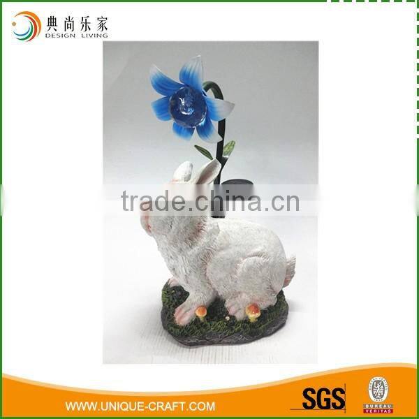 2016 wholesale cute resin decorative bird with solar light