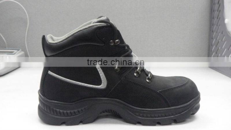 Genuine leather nubuck leather rubber outsole safety shoes shoes men casual