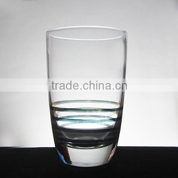 High white material decoration glass cup for home and party