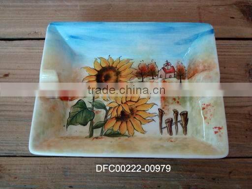 decorative ceramic handpaint small ashtray