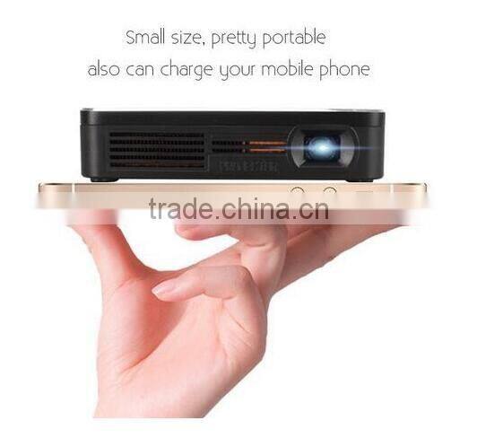 Digital Projector DLP Style Mini Projector with Built-in Battery Support Smartphone