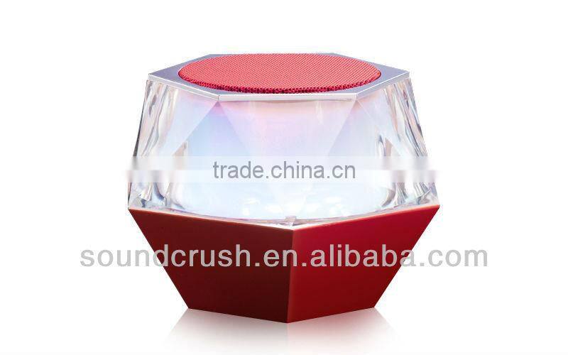2013 best bluetooth speaker with led light/handfree/wireless/portable for outdoor