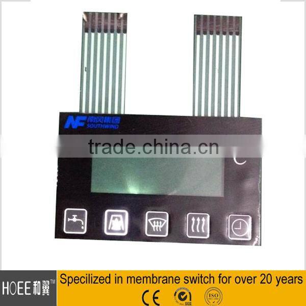 high quality custom transparent window EL/LGF backlight membrane switch