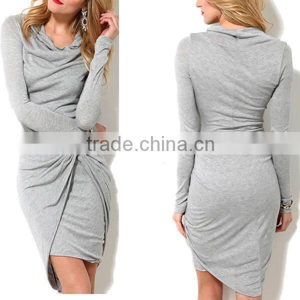 2014 Autumn Slim Tight Dress Drop Knot Knit Dress For Women L1452