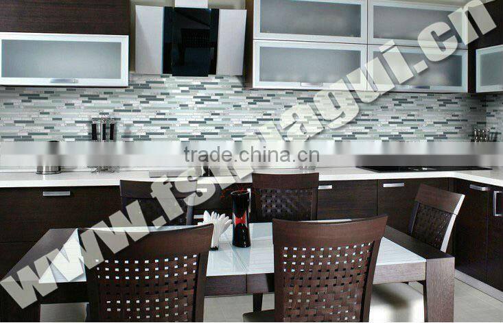 15x15 8mm thickness while marble mosaic HG-ST8014