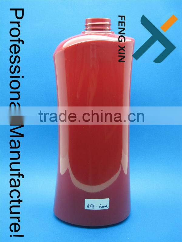 1300ml square pet plastic bottle/shampoo bottle
