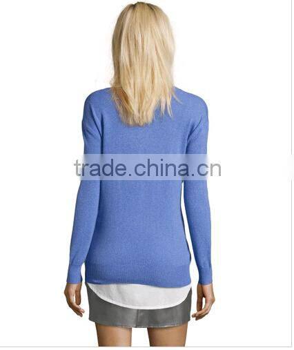 women fashion couple pullover sweater ladies v neck Long Sleeve Twinset Pullover Sweater