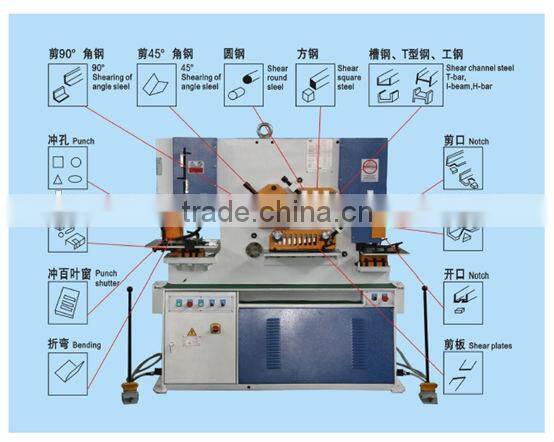 multifunction punching machine hydraulic universal ironworker