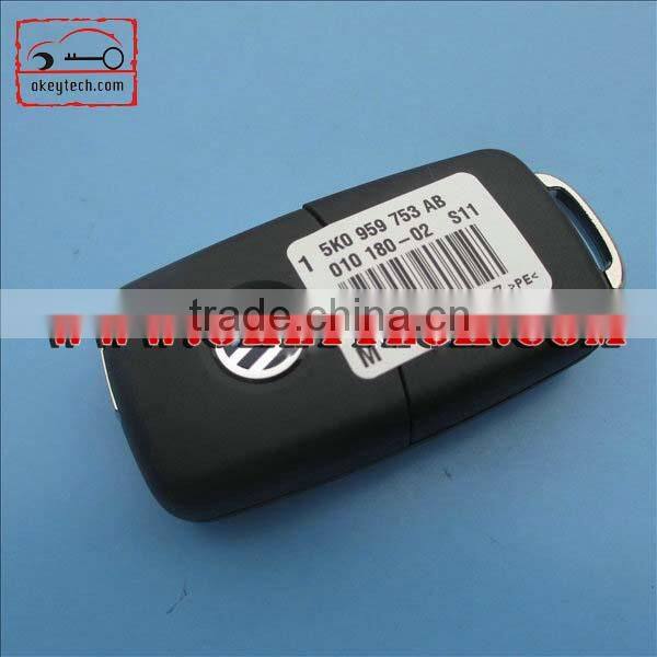 OkeyTech VW 3 button remote flip Key 5K0 837 202AD ID48 chip 434mhz remote key for vw remote key